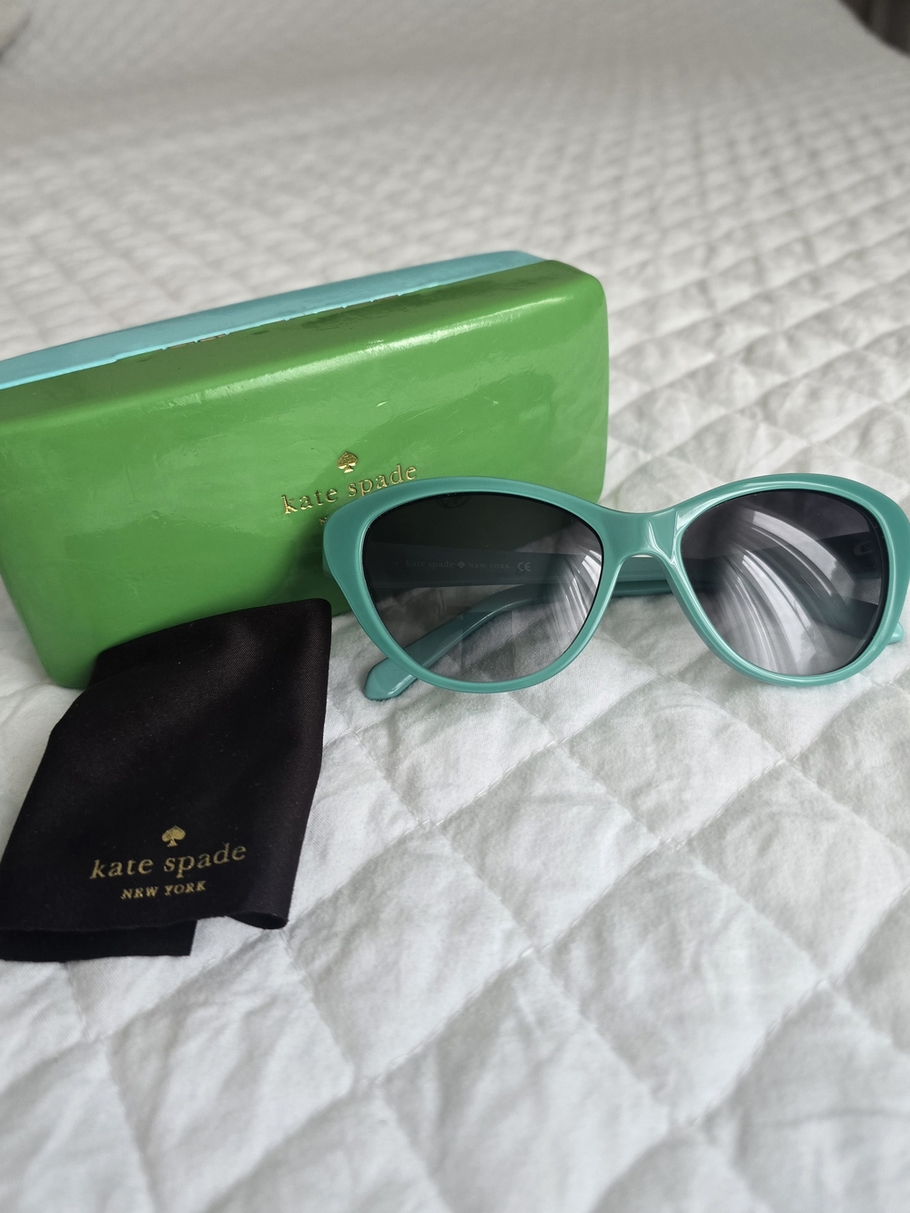 kate spade Teal Cat Eye Sunglasses - Teal